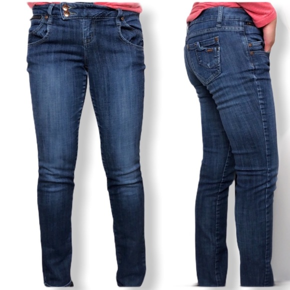 Kensie Blue Medium Rinse Slim Jeans Size 28 - Picture 1 of 7